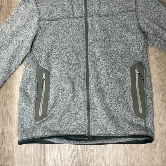 *SOLD* Arc'teryx Covert Cardigan Fleece Jacket Full Zip Heather Gray Green Men's - Picture 2 of 5